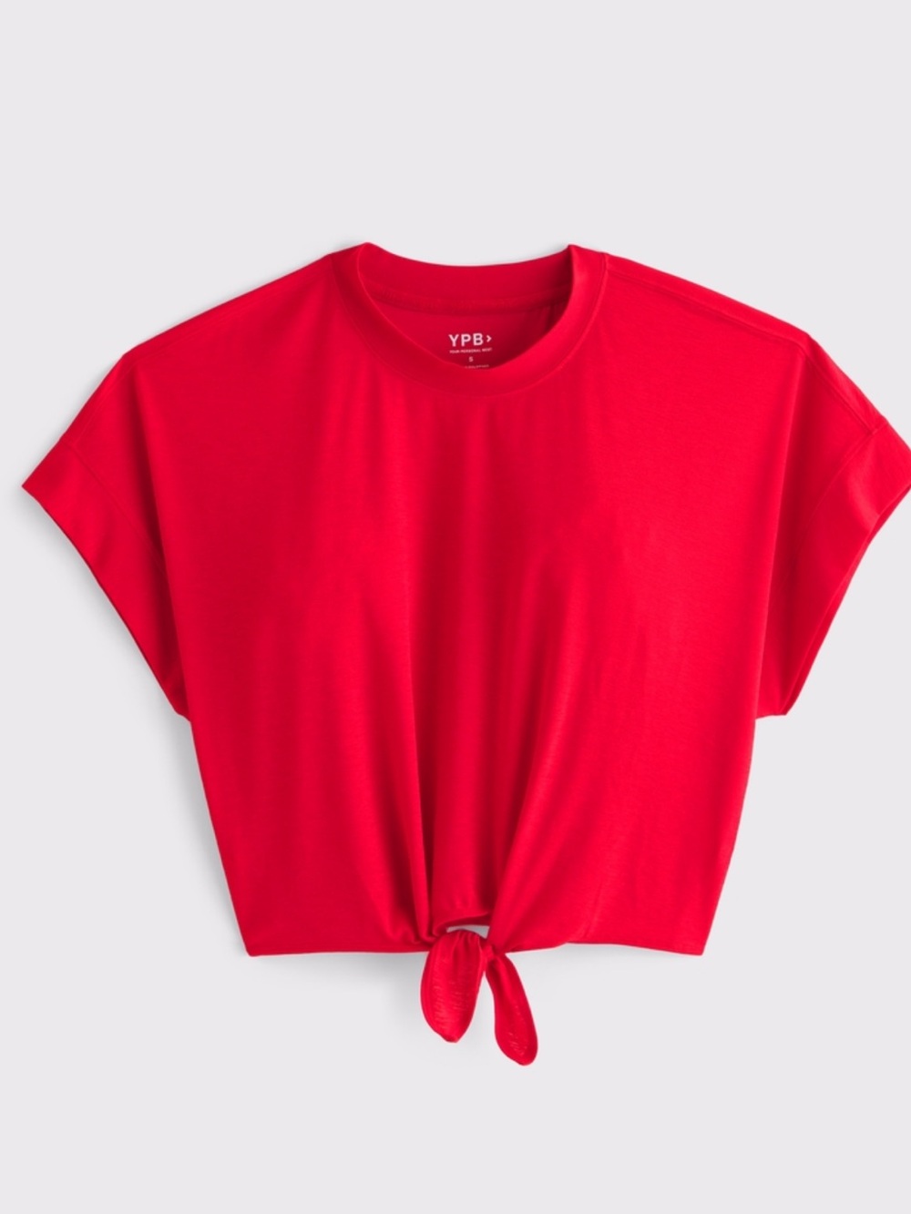 Abercrombie & Fitch Red Tie-Front Crop Top